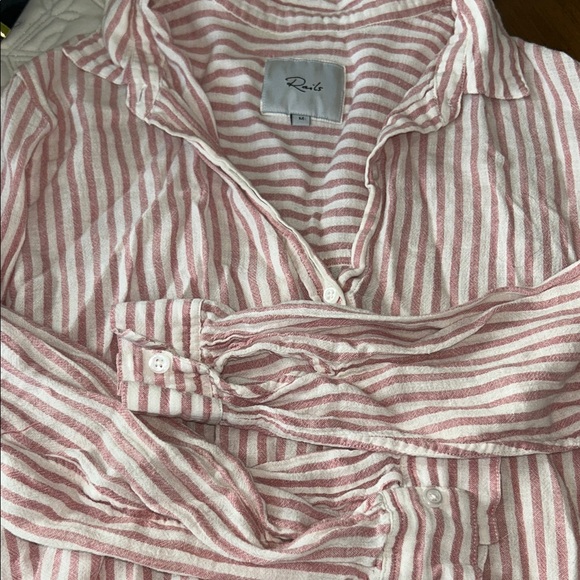 Rails Sydney Florence Stripe Top M Blush and Cream - Picture 2 of 6